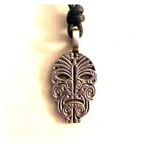 Maori Silver Tone Pendant